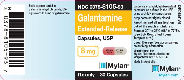 Galantamine Extended-Release Capsules, USP 8 mg Bottle Label