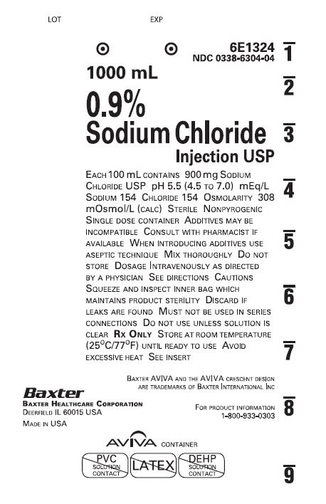 Sodium Chloride Representative Container Label 0338-6304-04