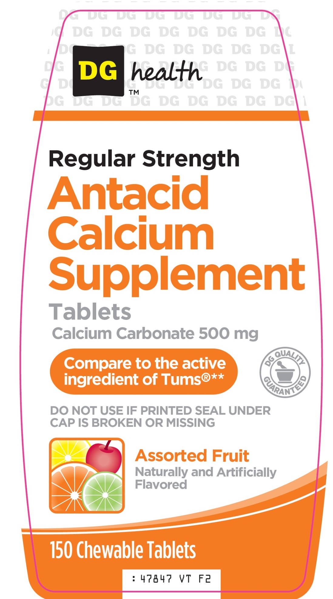 Antacid Calcium Supplement Front Label Image