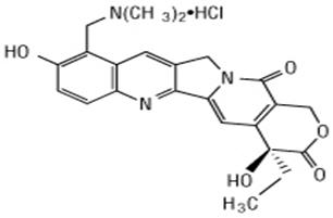 Topotecan hydrochloride structural formula