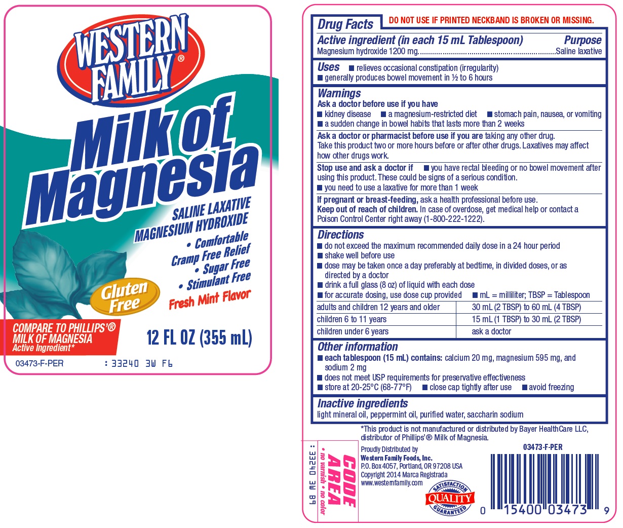 Western Family Milk of Magnesia
