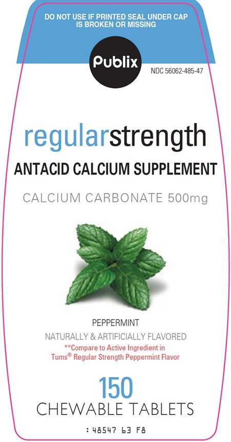 Regular Strength Antacid Calcium Supplement Front Label