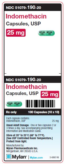 Indomethacin 25 mg Capsules Unit Carton Label
