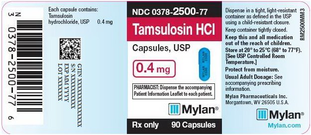 Tamsulosin HCl Capsules, USP 0.4 mg Bottle Label