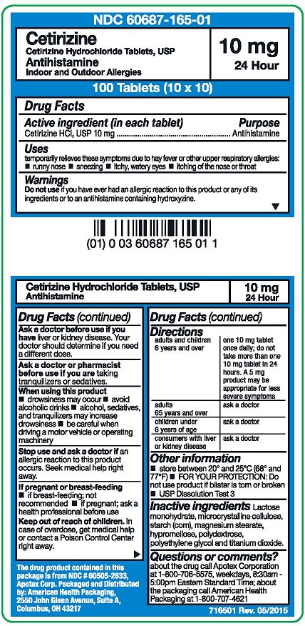 Cetirizine HCL Tablets USP 10 mg Label 