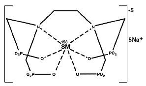 Structural formula of samarium lexidronam pentasodium.