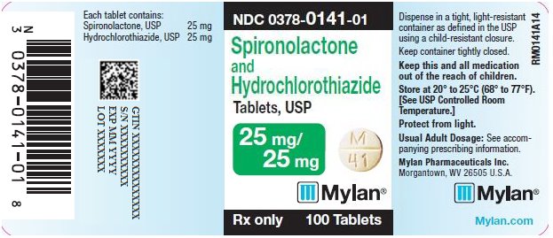  Spironolactone and Hydrochlorothiazide Tablets 25 mg/25 mg Bottle Label