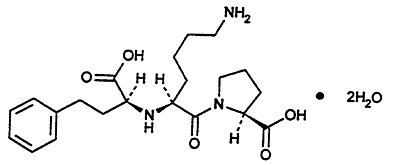 Lisinopril Structural Formula