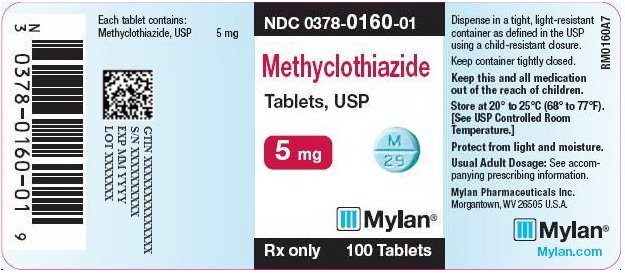 Methychlothiazide Tablets, USP 5 mg Bottle Label