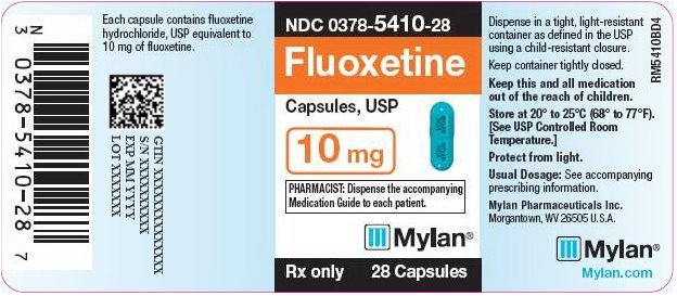 Fluoxetine Capsules 10 mg Bottle Label