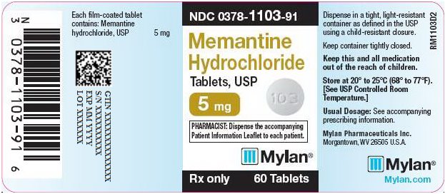 Memantine Hydrochloride Tablets 5 mg Bottle Label