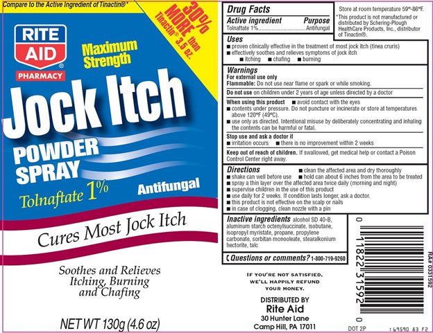 Jock Itch Powder Spray Label