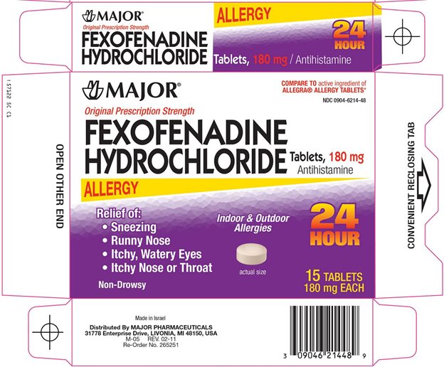Fexofenadine Hydrochloride Tablets, 180 mg Carton Image 1 
