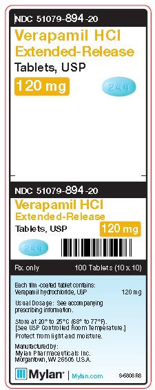 Verapamil HCl Extended-Release 120 mg Tablets Unit Carton Label