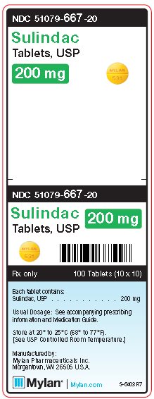 Sulindac 200 mg Tablets Unit Carton Label