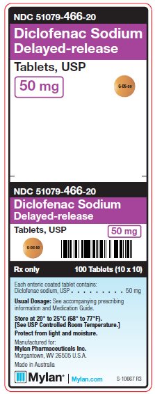 Diclofenac Sodium Delayed-release 50 mg Tablets Unit Carton Label