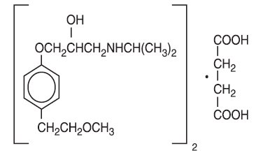 Metoprolol succinate structural formula