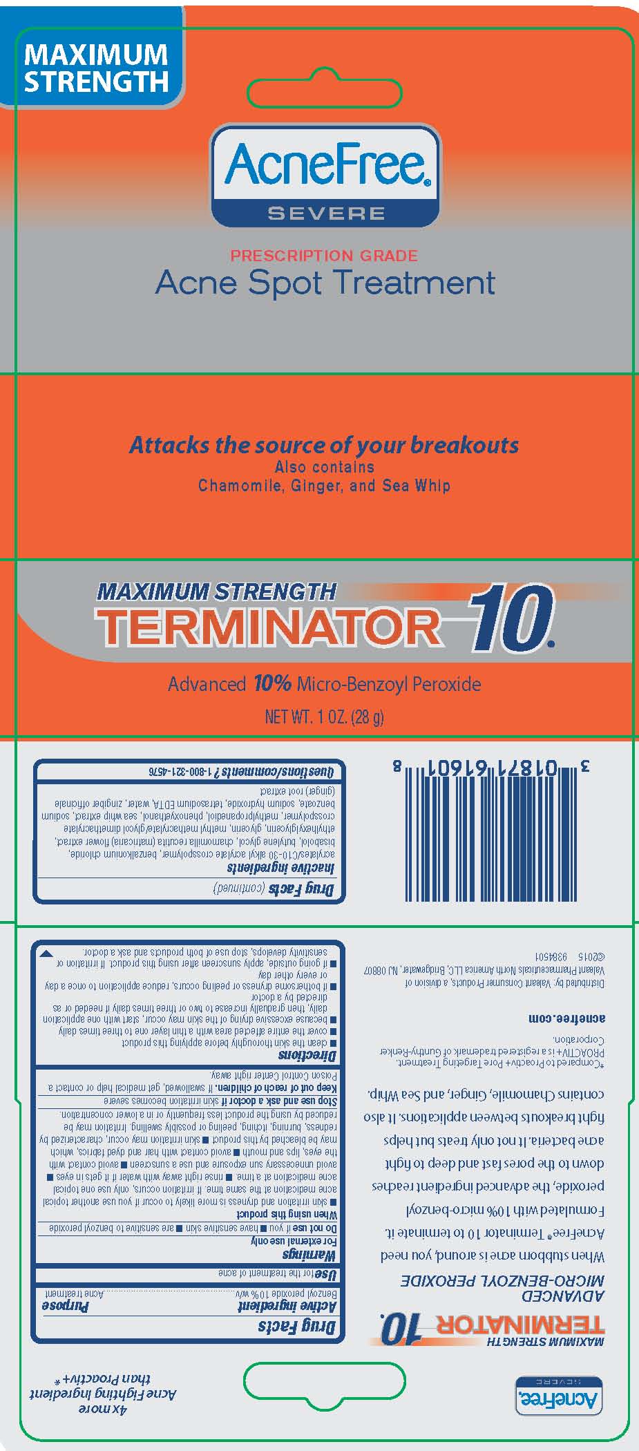 AcneFree Acne Spot Treatment Terminator 10 - 1 oz Carton