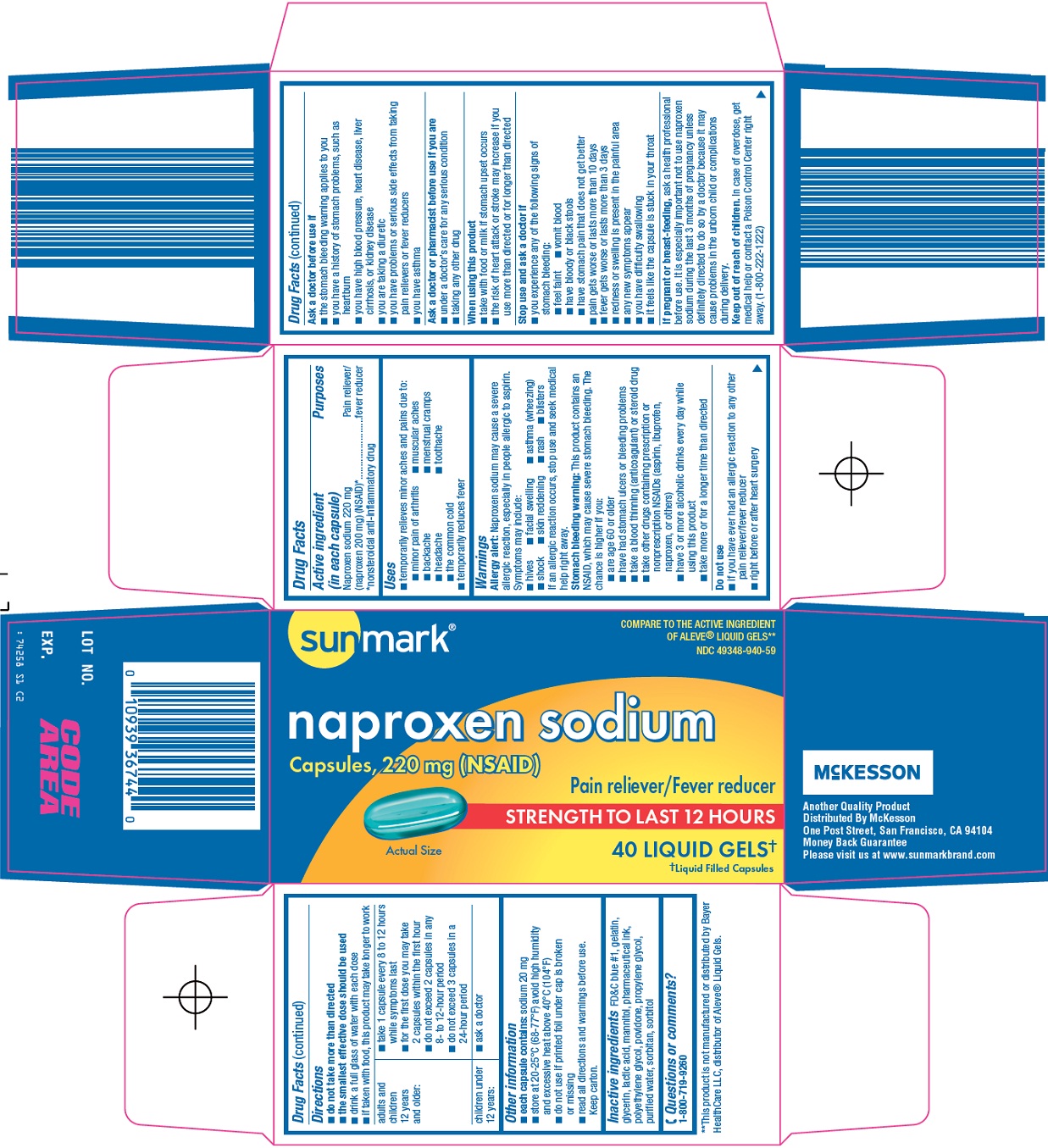 Naproxen Sodium  Capsules, 220 mg (NSAID) Carton Image