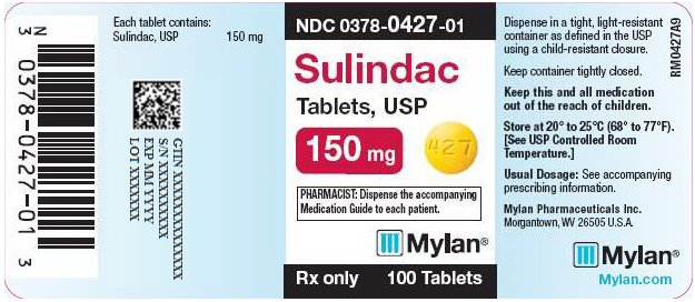 Sulindac Tablets, USP 150 mg Bottle Label