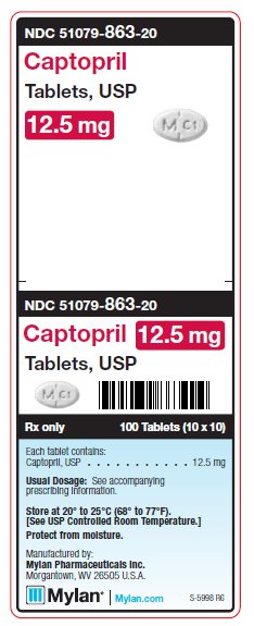 Captopril 12.5 mg Tablets Unit Carton Label