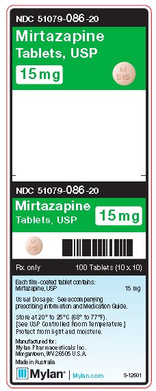 Mirtazapin 15 mg Tablets Unit Carton Label