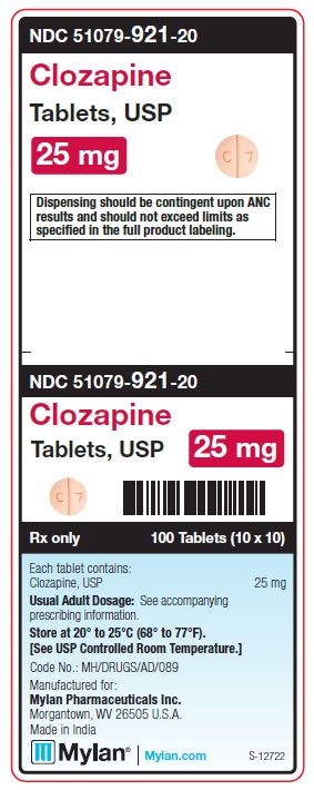 Clozapine 25 Tablets Unit Carton Label