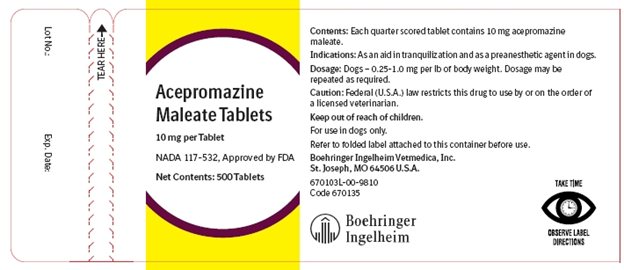 Picture of 10 mg Tablet Bottle Label.