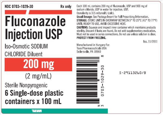 Fluconazole Injection USP 200 mg (2 mg/mL), 6 Single-Dose Containers x 100 mL Carton Label