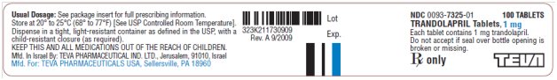 Trandolapril Tablets 1 mg, 100s Label