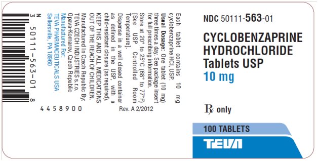 Cyclobenzaprine Hydrochloride Tablets USP 10 mg, 100s Label