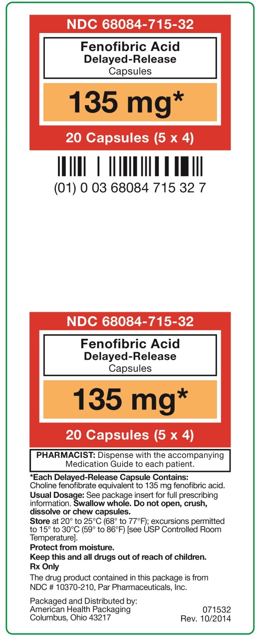 Fenofibric Acid Delayed-Release 135 mg Label