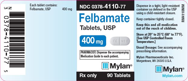 Felbamate Tablets, USP 400 mg Bottle Label
