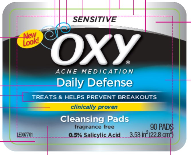 Oxy Daily Defense Cleansing Pads Sensitive