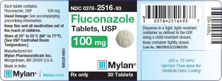 Fluconazole Tablets, USP 100 mg Bottle Label