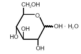 Dextrose Hydrous, USP structural formula