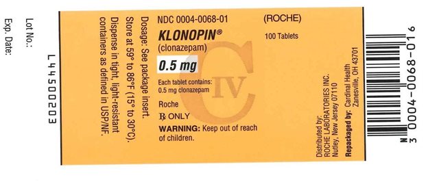 Klonopin 0.5 mg label
