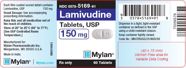 Lamivudine Tablets, USP 150 mg Bottle Label