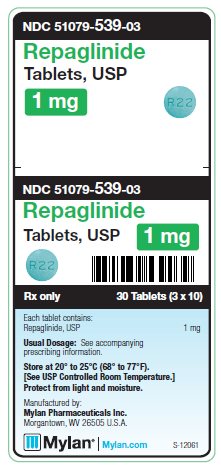 Repaglinide 1 mg Tablets Unit Carton Label