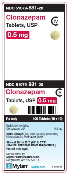 Clonazepam 0.5 mg Tablets Unit Carton Label