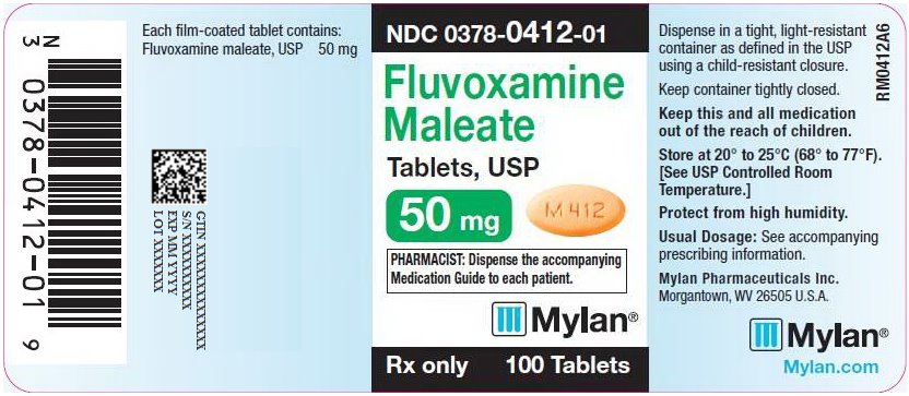 Fluvoxamine Maleate Tablets 50 mg Bottle Label