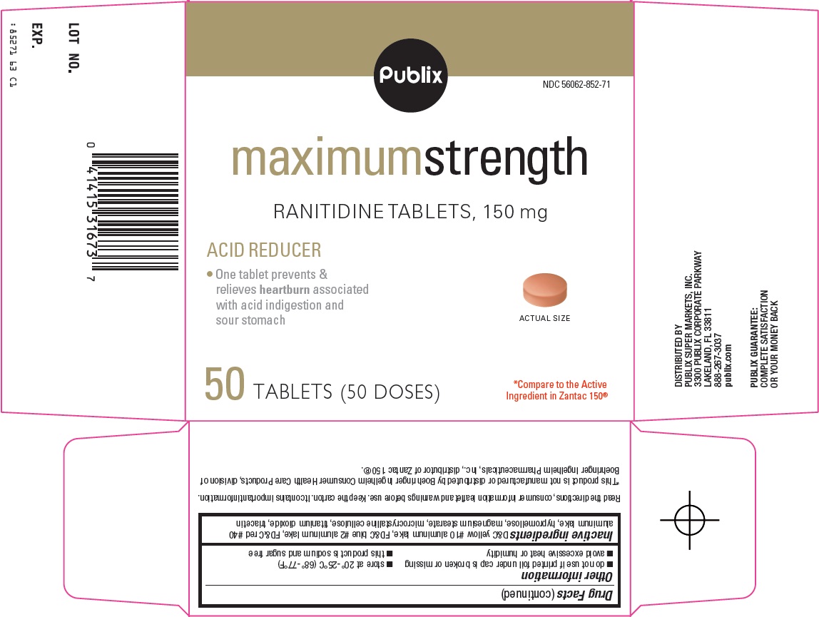 Publix Super Markets, Inc. Maximum Strength Ranitidine Tablets, 150 mg