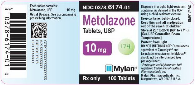 Metolazone Tablets 10  mg Bottle Label