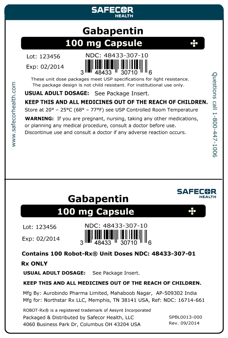 Gabapentin 100 mg Robot Unit Dose Box Label