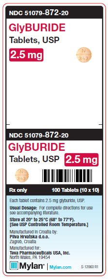 Glyburide 2.5 mg Tablets Unit Carton Label