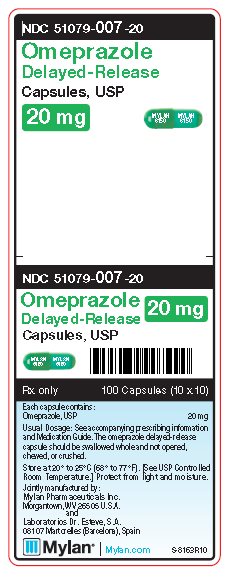Omeprazole Delayed-Release 20 mg Capsules Unit Carton Label