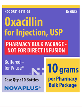 Oxacillin 10 gram Label