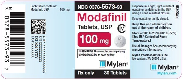 Modafinil Tablets 100 mg Bottle Label