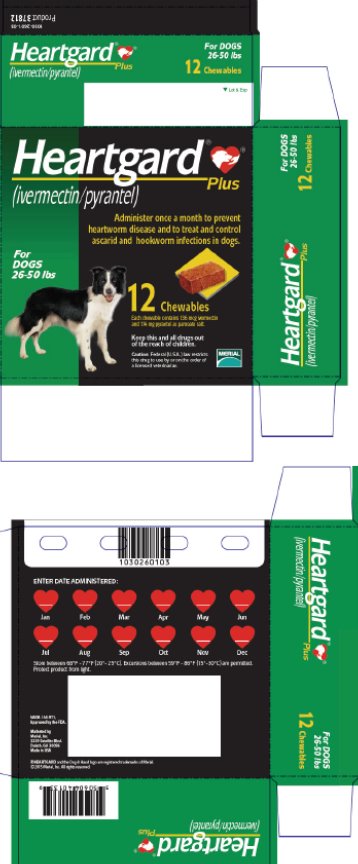 PRINCIPAL DISPLAY PANEL - 12 Tablet Carton (For Dogs 26-50 lbs)