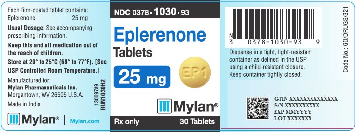 Eplerenone Tablets 25 mg Bottle Label